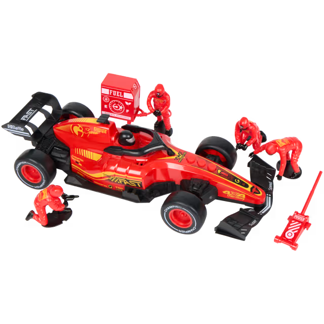 Závodní auto v boxech