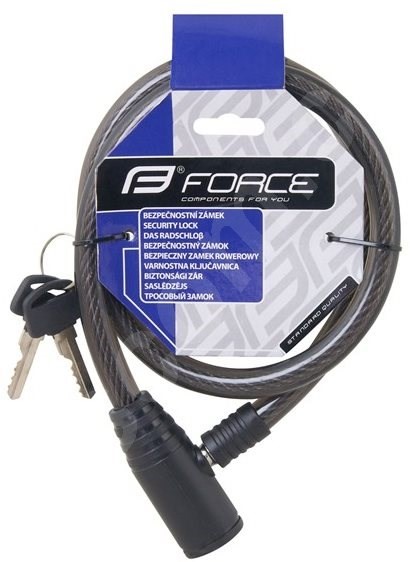 Zámek na kolo Force Eco spirálový černý 80cm