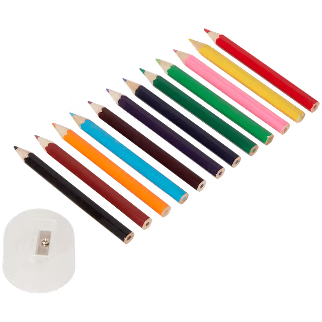 Mini pastelky s ořezávatkem