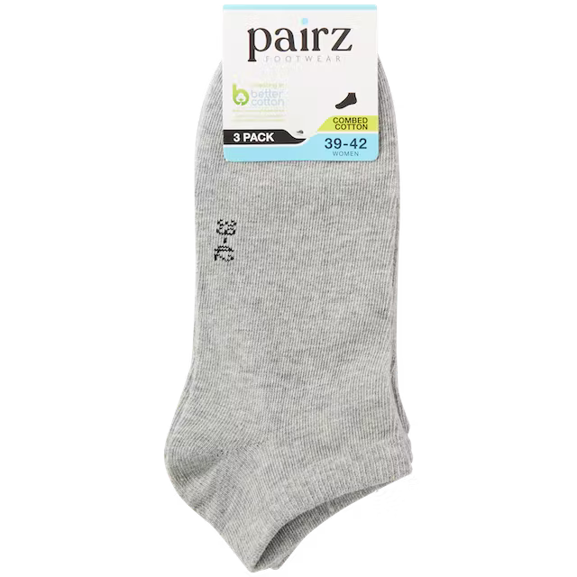 Ponožky do tenisek Pairz 3 páry, šedé