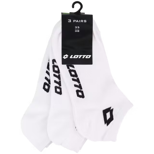 Kotníkové ponožky Lotto velikost 35 - 38, 3 páry bílé