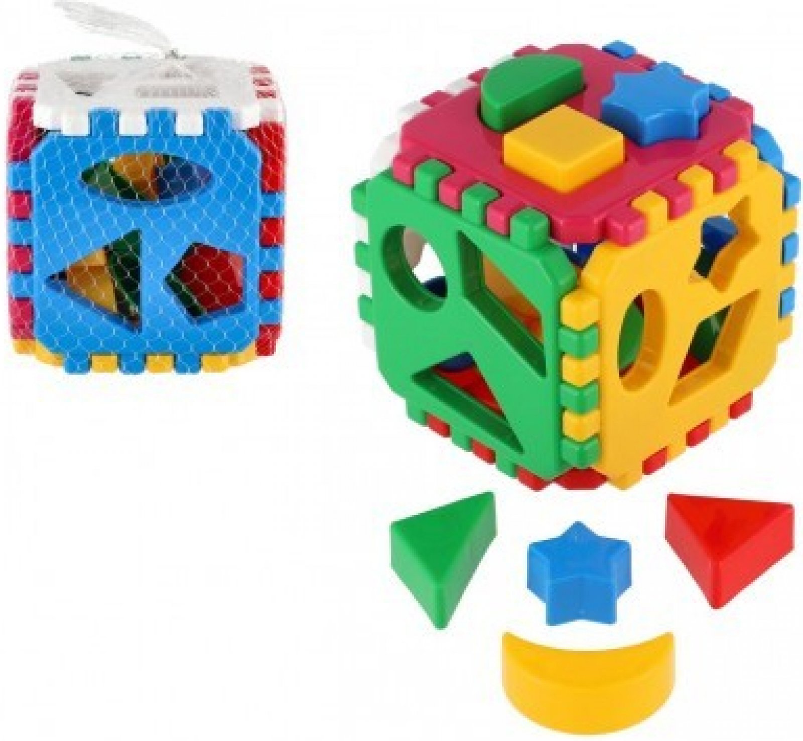 Vkládačka kostka plast 12x12cm, 12 m+