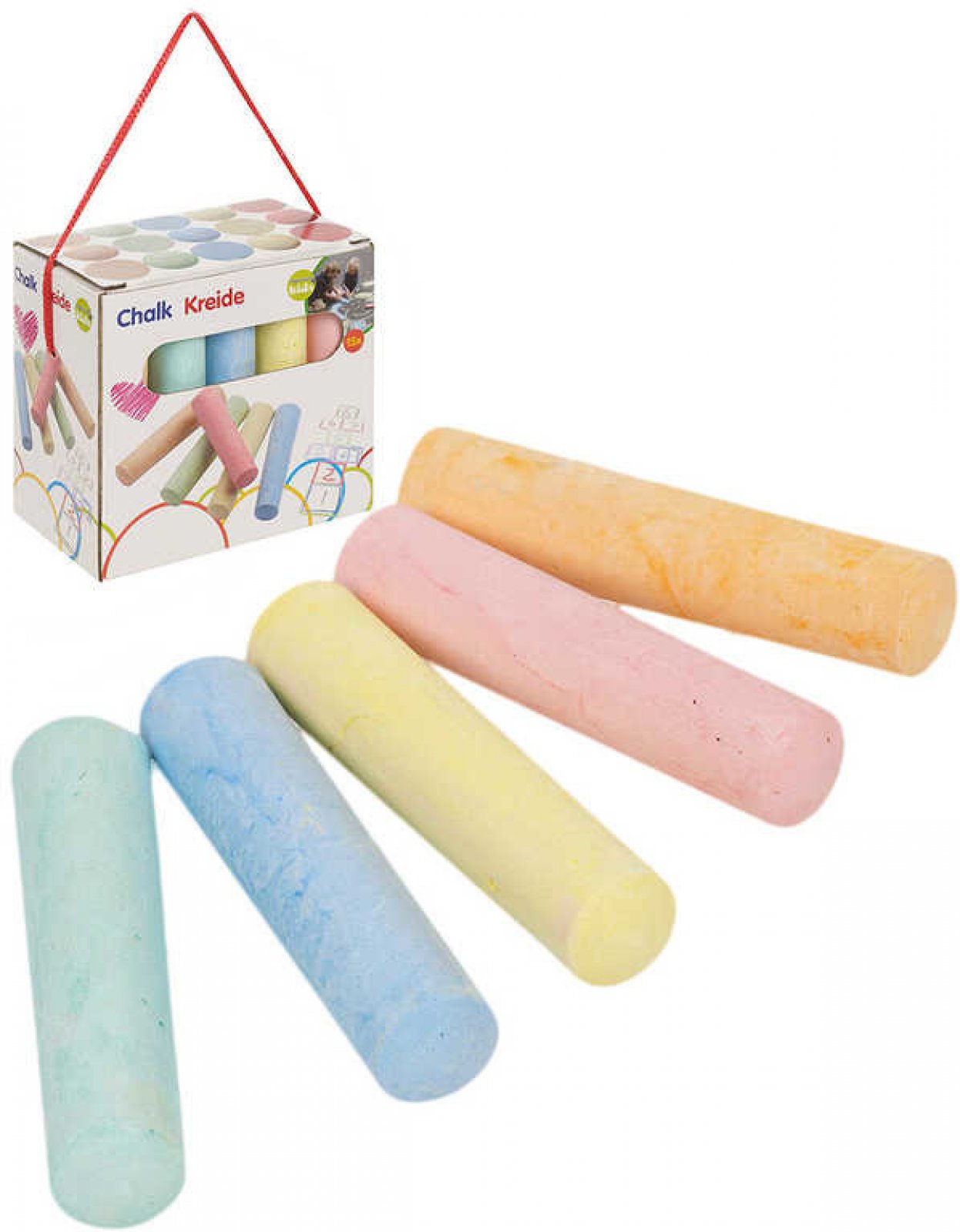 Křídy barevné chodníkové 15ks v krabičce