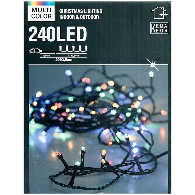 Barevné vánoční osvětlení 240 LED žárovek 20,9 m