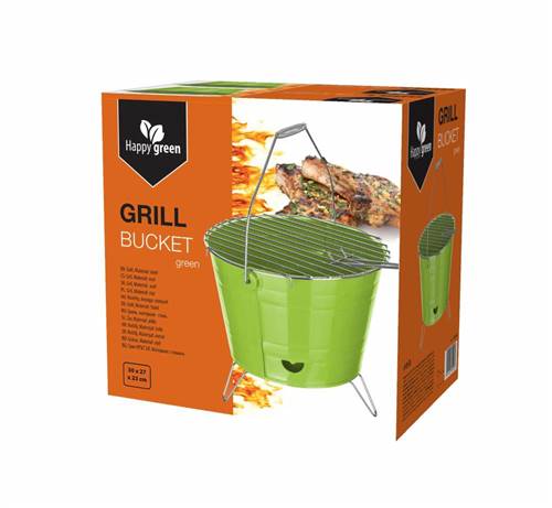 Happy Green Gril Bucket, green