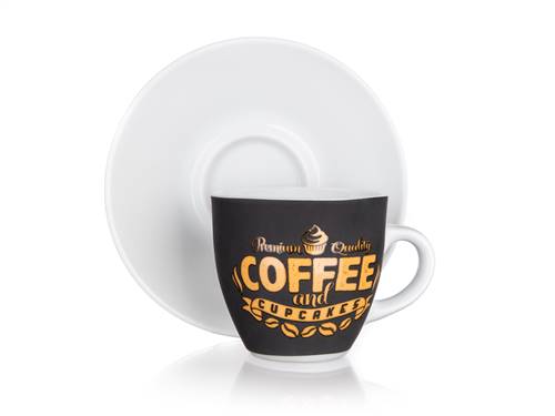 Šálek s podšálkem COFFEE & CUPCAKES 90 ml