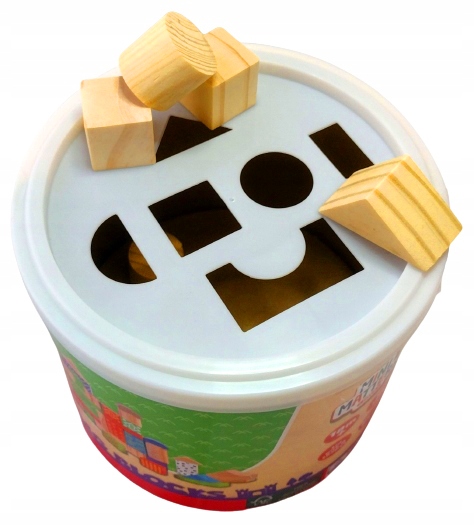 Dřevěné kostky Mini Matters barevné 50 ks