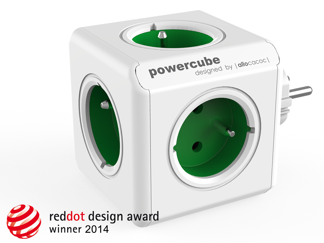 PowerCube Original - 5 x zásuvka - zelená