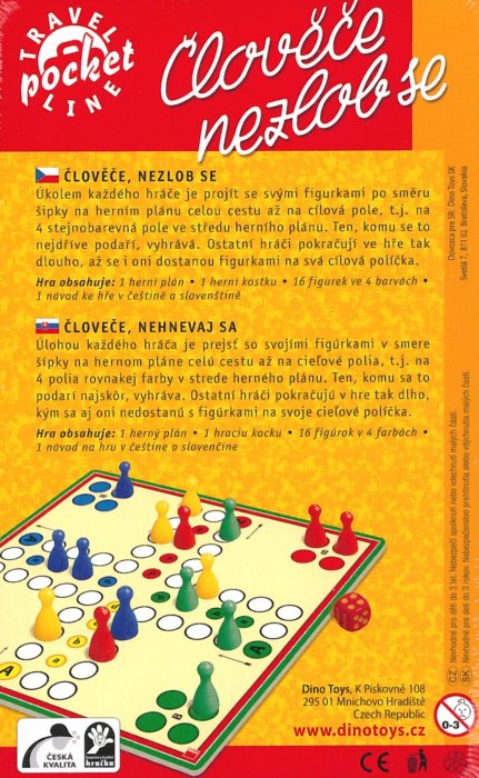 DINO Cestovní hra Člověče, nezlob se!