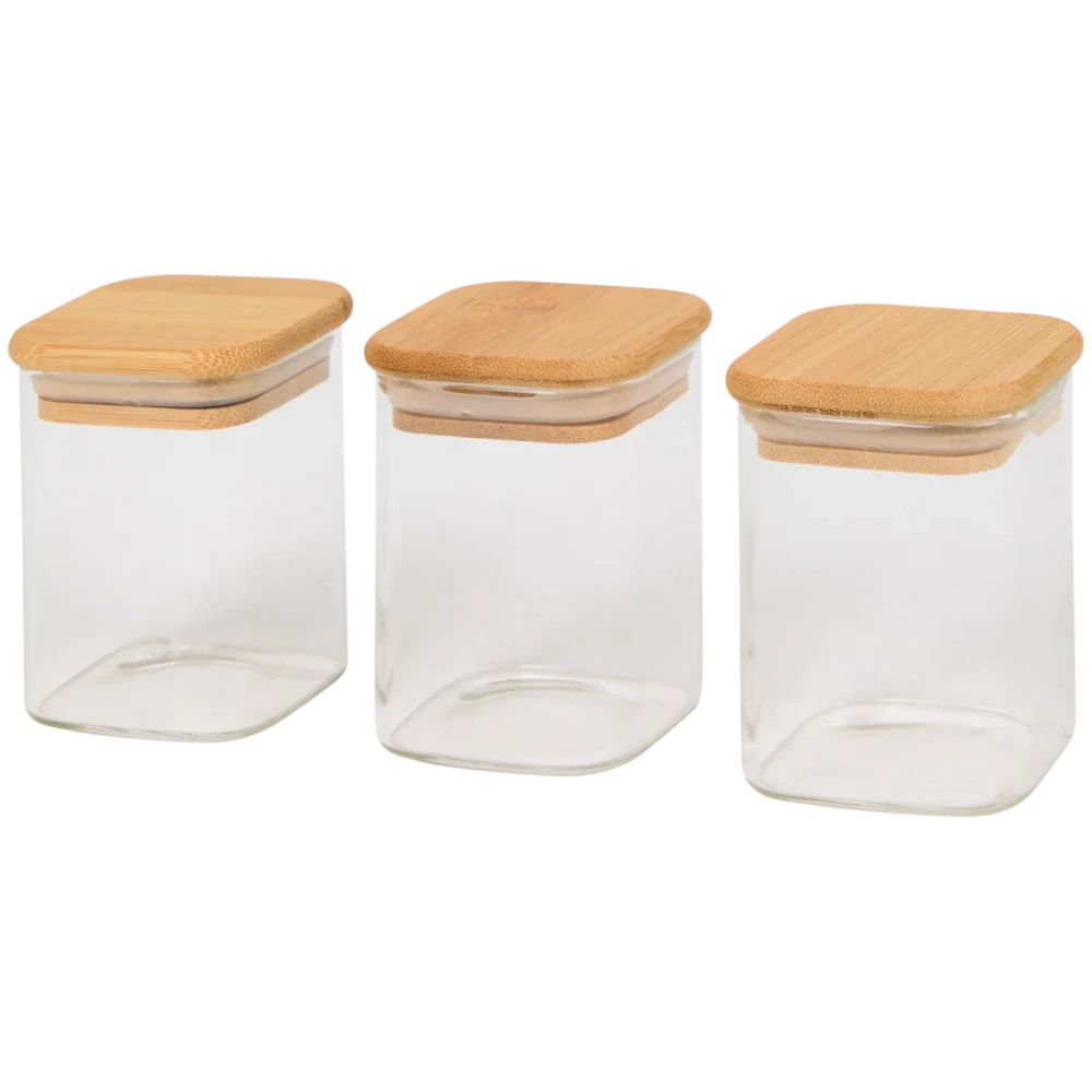 Dózy s bambusovým víkem