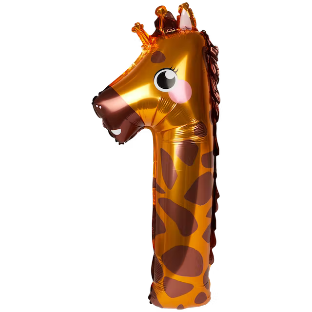 Nafukovací balónek číslo ve tvaru zvířátka 90 cm