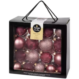 Skleněné vánoční ozdoby 34 kusů