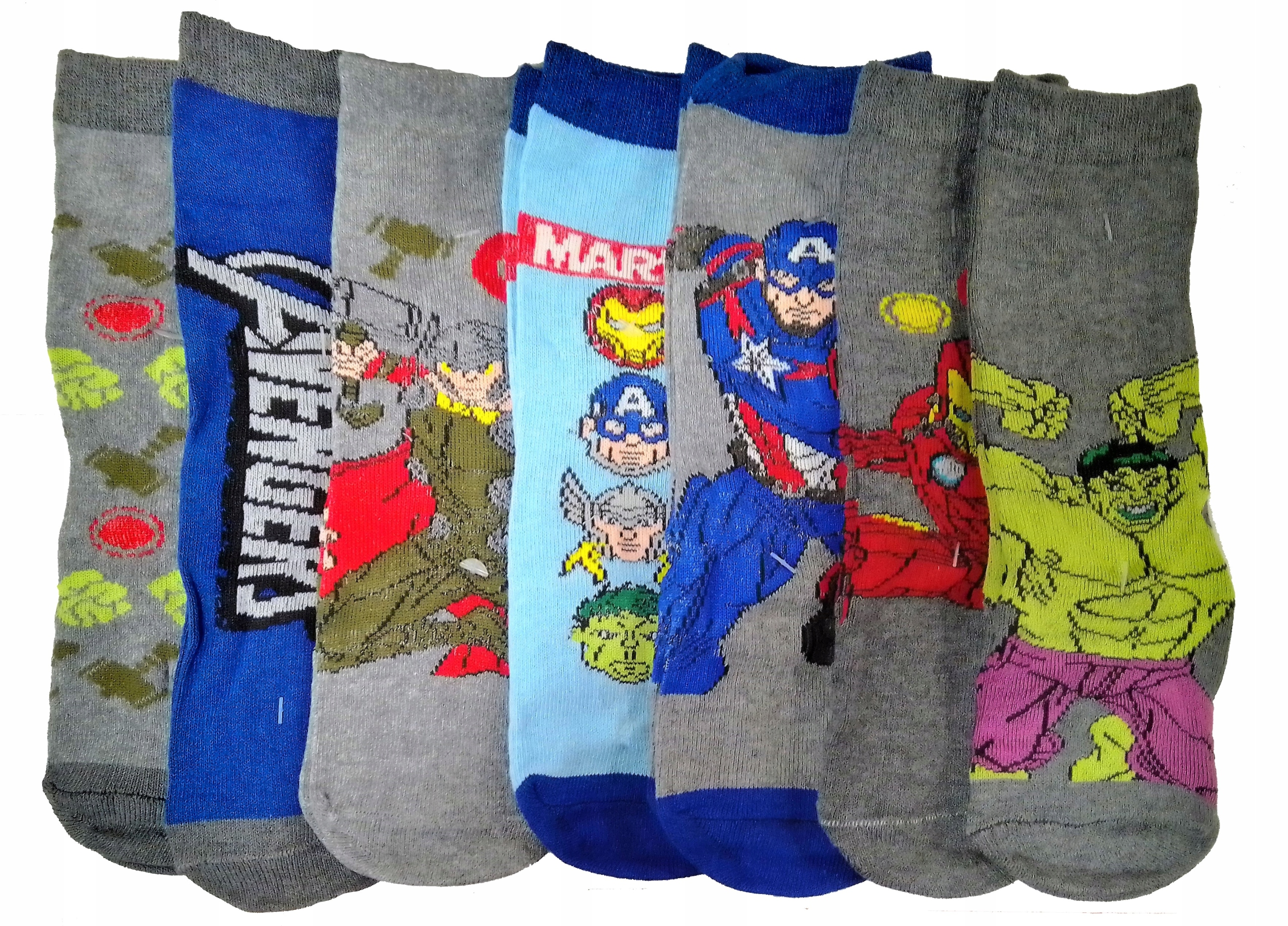 Dětské ponožky 7 párů ve velikosti 23–34 Avengers