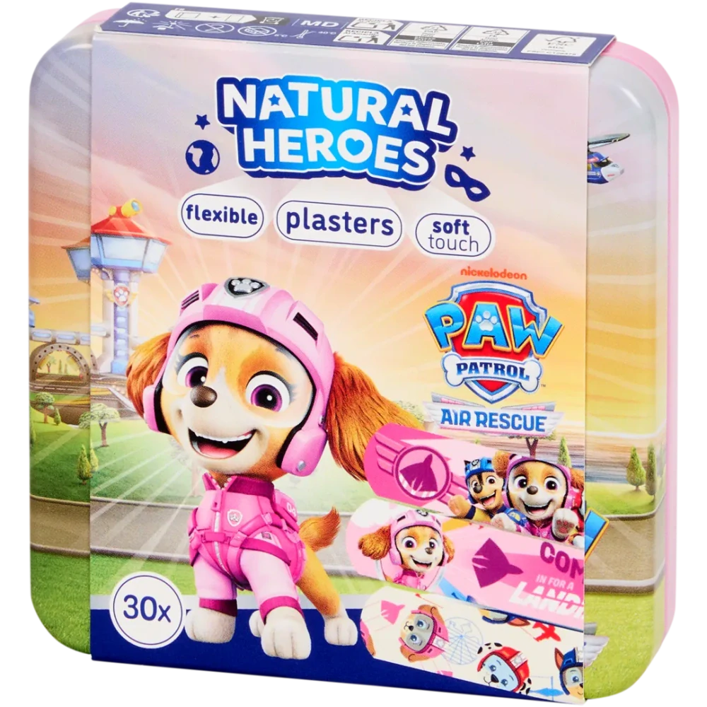 Dětské náplasti v plechovce Natural Heroes