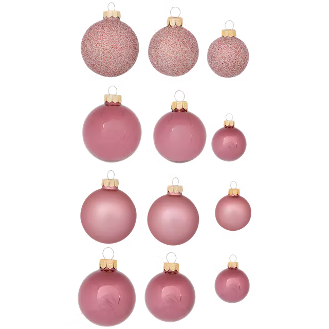 Skleněné vánoční ozdoby 34 kusů