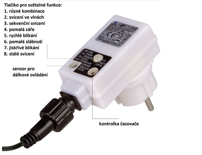 Vánoční LED osvětlení - 20 m, 200 LED