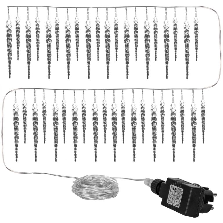 Světelný řetěz se 40 LED rampouchy