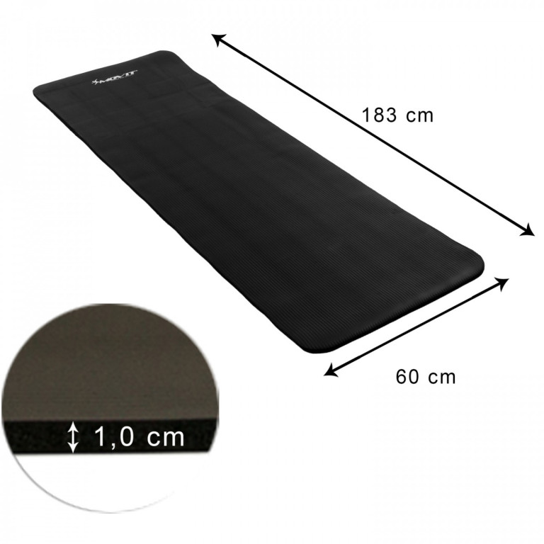 MOVIT gymnastická podložka na cvičení 183 x 60 x 1,0 cm - fialová