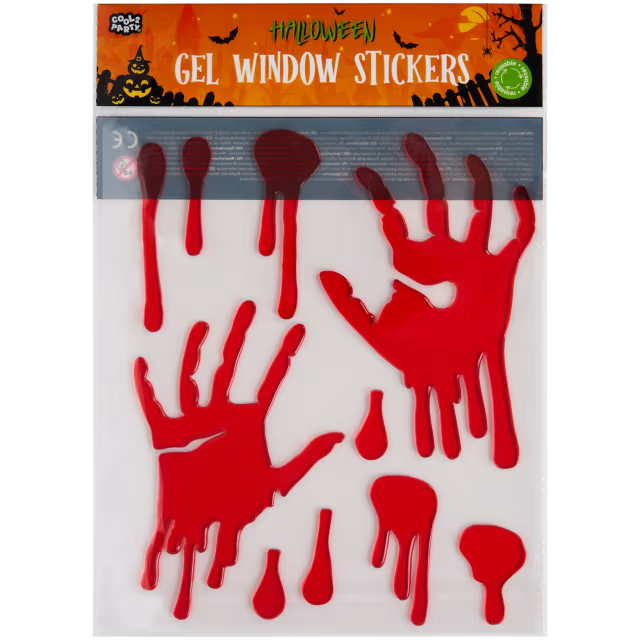 Halloweenské gelové samolepky