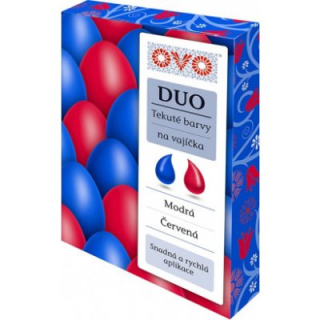 Ovo Tekuté barvy duo Modrá/Červená 2 barvy á 20 ml : 1 sáček (20 ml)