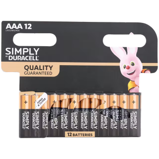 Baterie AAA/LR03 DURACELL Simply, 12 ks (blistr)