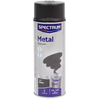Barva na kov ve spreji Spectrum matná černá