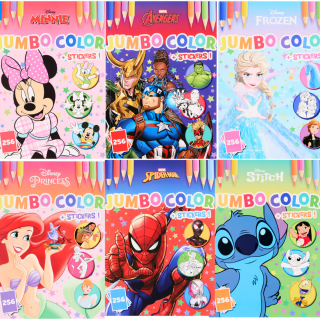 Knížka s omalovánkami a samolepkami Disney
