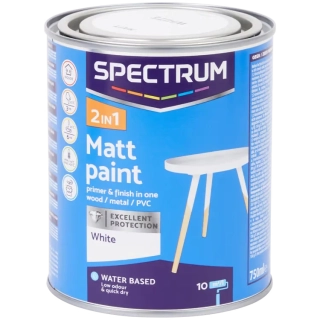 Matná barva 2v1 Spectrum Bílá