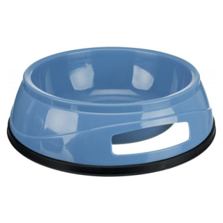 Plastová HEAVY miska s gumovým okrajem 0,75 l / 16 cm - modrá