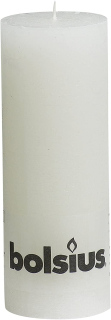 Svíčka rustikální bílá válec 68 x 190 mm