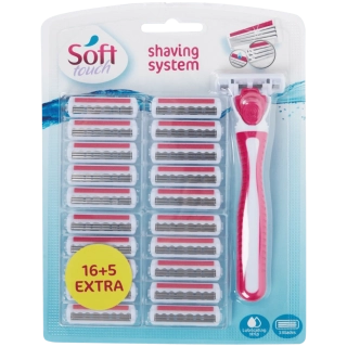 Holítko s náhradními žiletkami Soft Touch