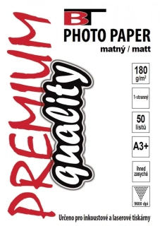 BT fotopapír matný A3+ - 180g