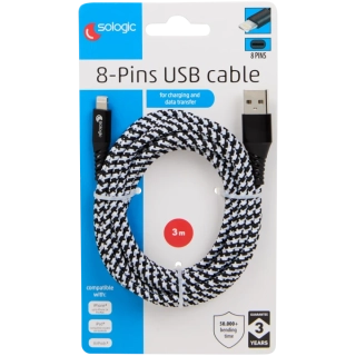 Nabíjecí a datový kabel Sologic 8pinový