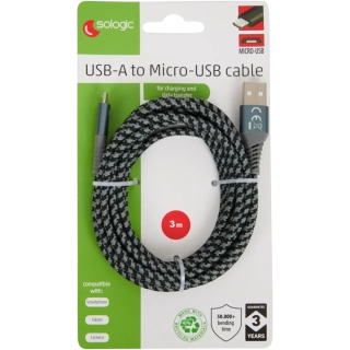 Nabíjecí a datový kabel Sologic Micro-USB
